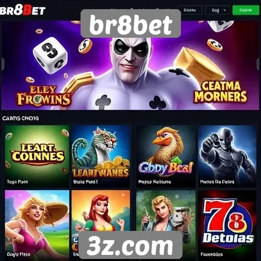 Variedade de jogos disponíveis no br8bet
